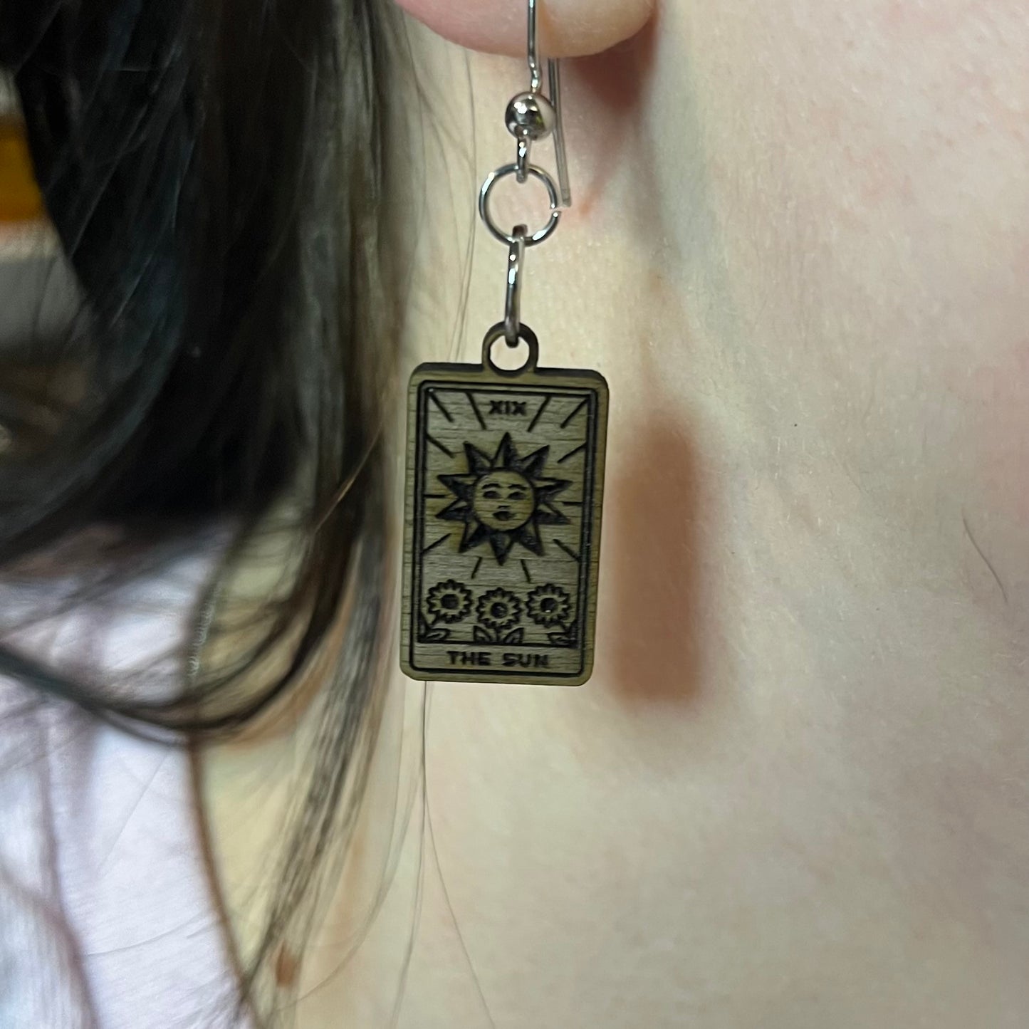 Tarot Earrings- Sun and Moon