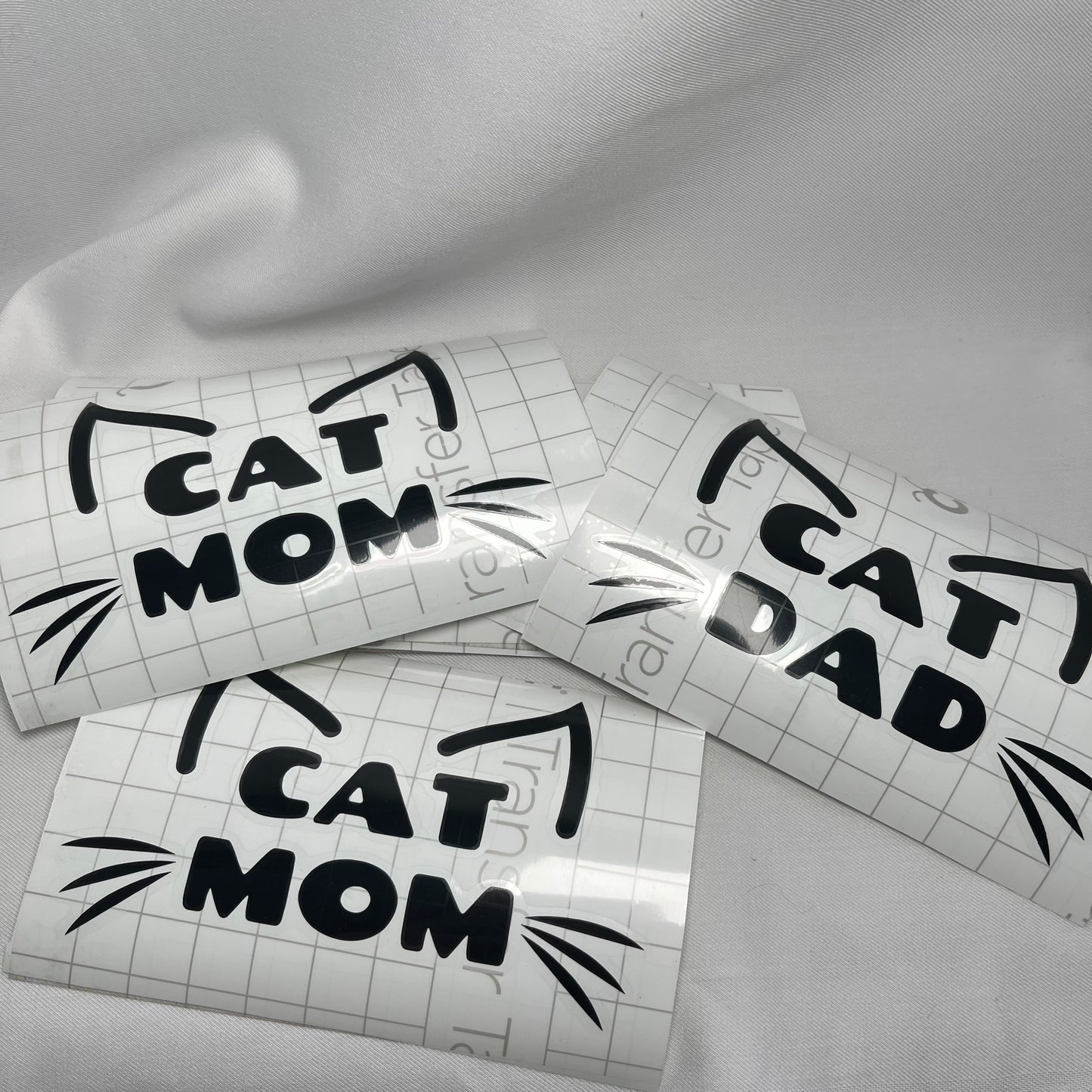 Cat Mom and Cat Dad- Vinyl Decal