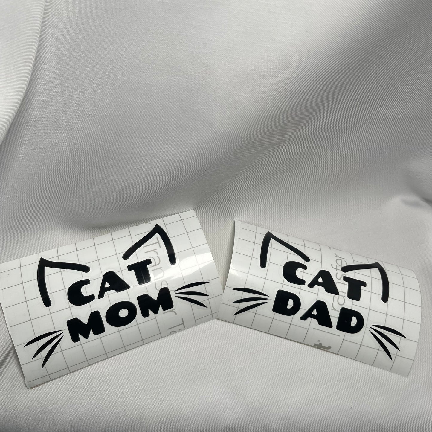 Cat Mom and Cat Dad- Vinyl Decal